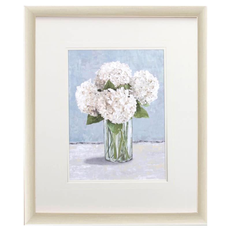 Hydrangeas in Vase I Framed Art Under glass - 25 X 21 X 2