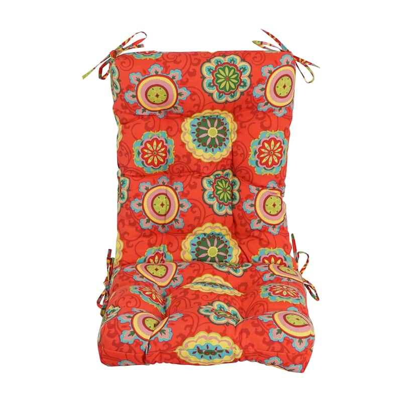 Multi-section Tufted Outdoor Seat/Back Chair Cushion (Multiple Sizes)