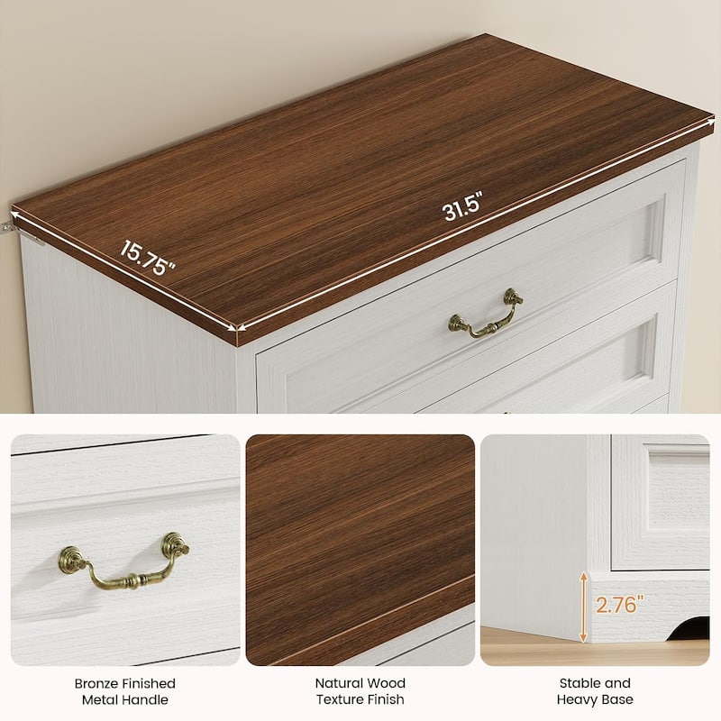 Farmhouse Drawers Dresser for Bedroom Storage Dressers Organizer