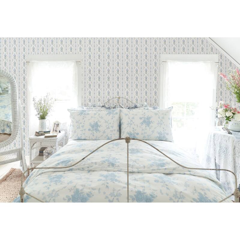 LoveShackFancy Dreamy Days Sweet Blue Peel and Stick Wallpaper