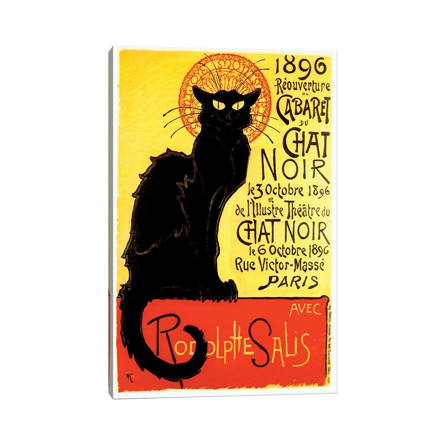 iCanvas "Cabaret du Chat Noir, 1896" by Theophile Alexandre Steinlen Canvas Print