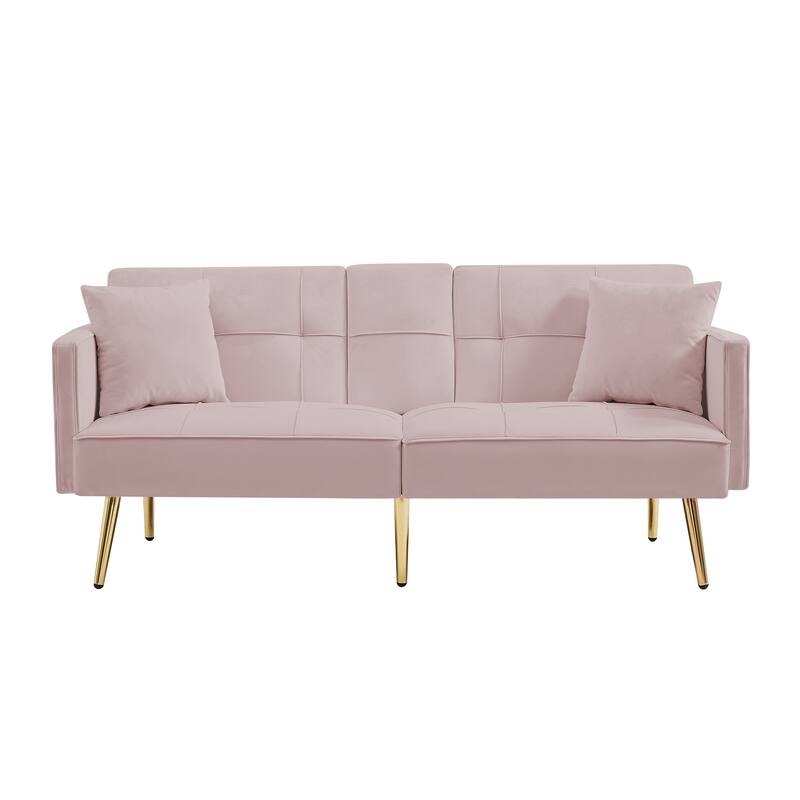 Adjustable Velvet Material, Elegant and Simple Futon Sofa Bed