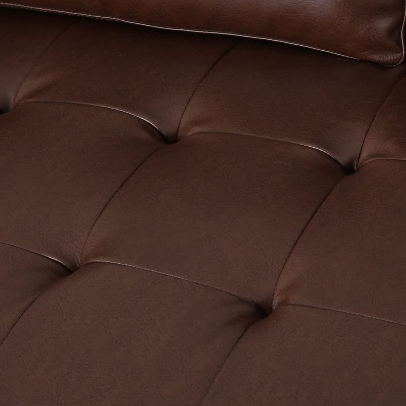 82" Three-Seat PU Leather Upholstered Sofa