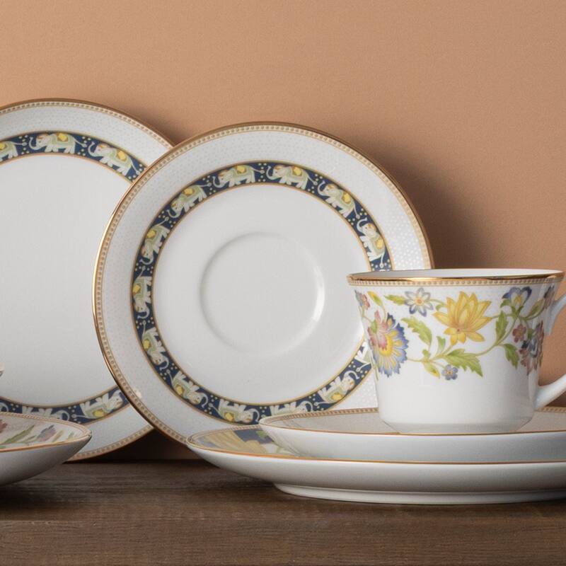 Tusker Garden Set of 4 Saucers, 6"