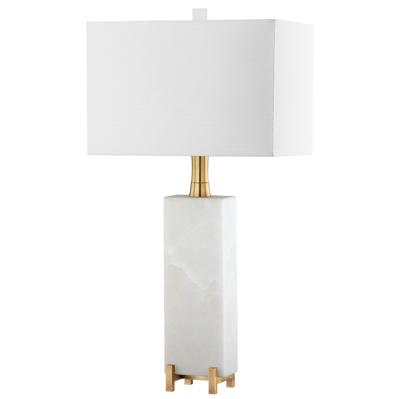 SAFAVIEH Lighting 30-inch Sloane Alabaster LED Table Lamp - 15"x8"x30"