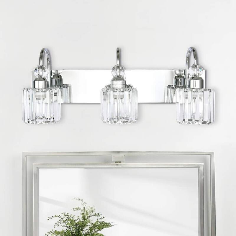 Dimmable Vanity Light With Crystal Accent