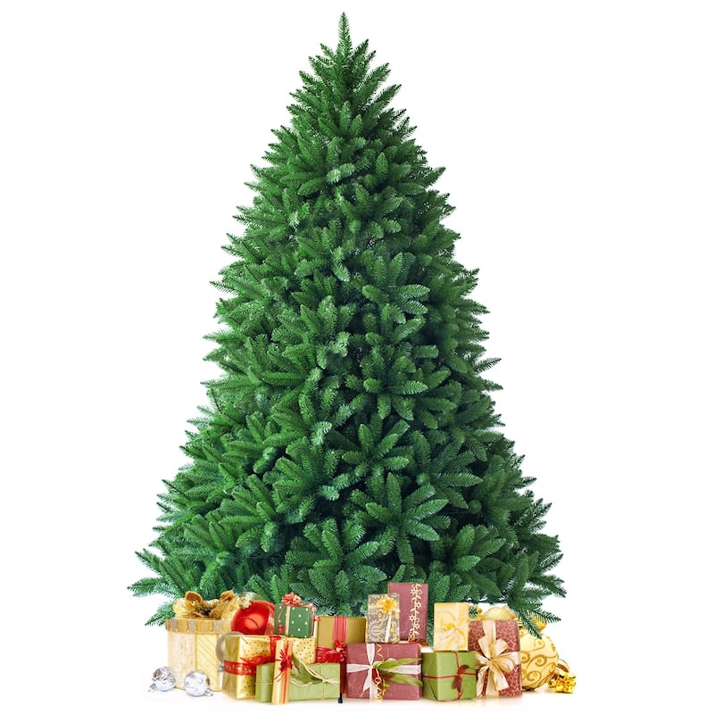 Gymax 7.5' 1968 Hinged Tip Artificial Christmas Fir Tree Patio Home - Green - 7.5 Foot