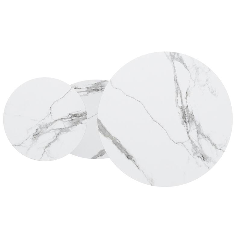 Contemporary Sintered Stone & Metal Coffee Table