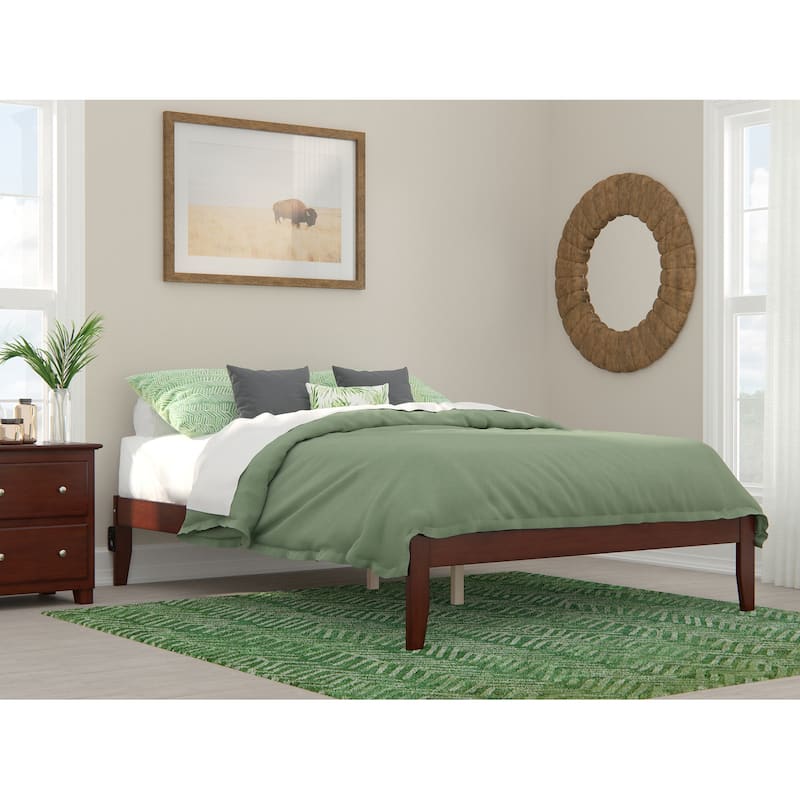 AFI Colorado Platform Bed with Charging Station - Walnut - Queen