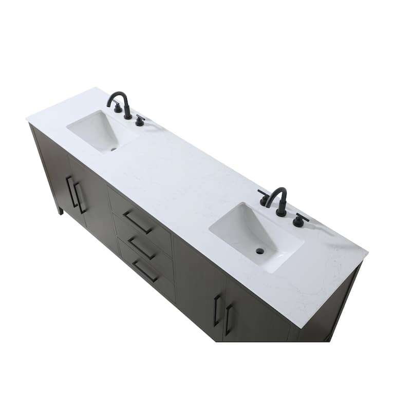 Elegant Lighting VF29384D Millie 84" Free Standing Double Basin Vanity