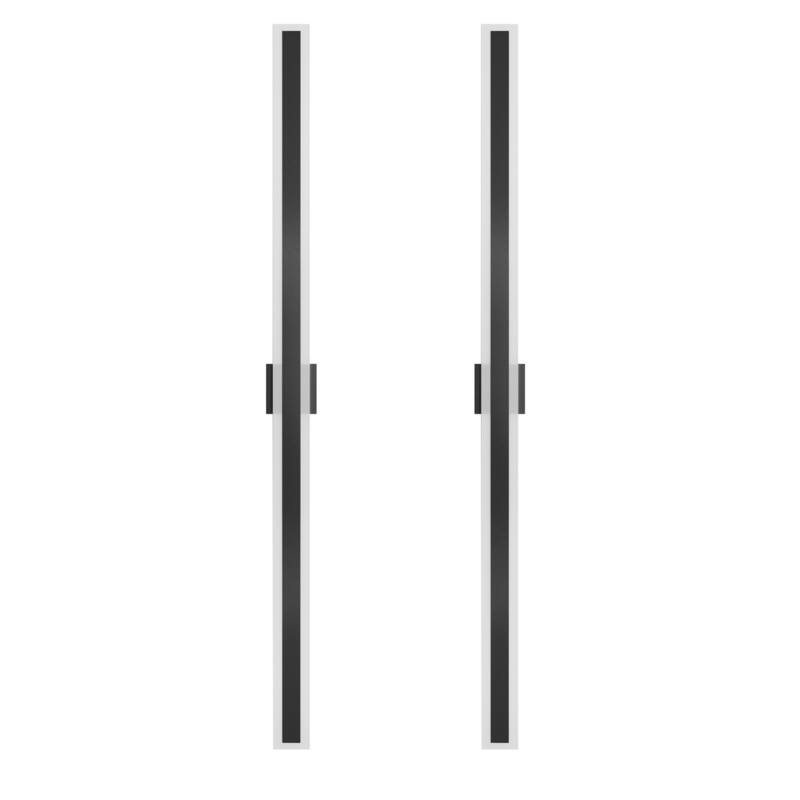 Outdoor Linear Integrated LED Wall Sconce Light Fixture with Bracket - 2Pack/63"-48W
