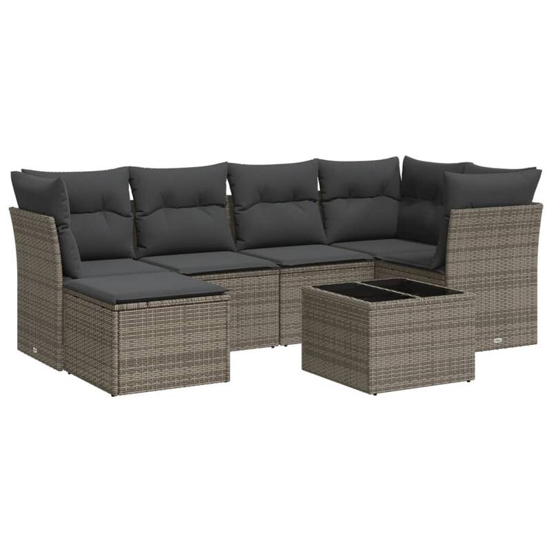 vidaXL Garden Sofa Set Grey, Dark Grey - 21.7 x 21.7 x 14.6
