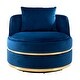 preview thumbnail 37 of 62, 360 Degree Swivel Accent Chair Velvet Modern Upholstered Barrel Chair Over-Sized Soft Chair with Seat Cushion
