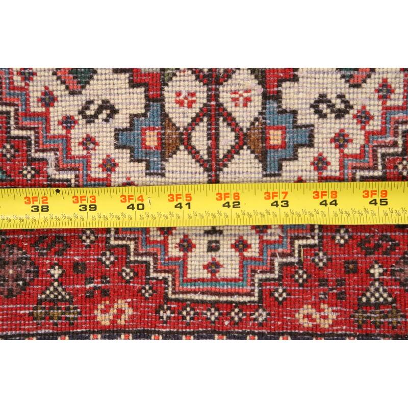 Vegetable Dye Tribal Abadeh Persian Wool Area Rug Handmade Carpet - 3'5" x 5'1"