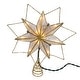 preview thumbnail 2 of 3, Kurt Adler 9.45-Inch UL 10-Light 7-Point Gold Glittered Capiz Star Tree Topper