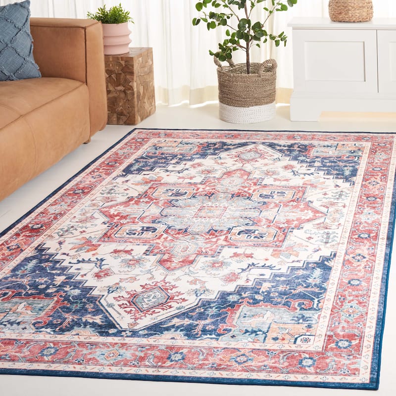 SAFAVIEH Arizona Malkah Vintage Rug - 5' x 8' - Rust/Dark Blue