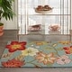 preview thumbnail 20 of 92, Nourison Fantasy Floral Wildflowers Area Rug 1' 9" x 2' 9" - Aqua - Runner/Rectangle