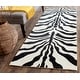preview thumbnail 5 of 50, SAFAVIEH Handmade Cambridge Salina Animal Print Wool Rug 2'6" x 8' Runner - Ivory/Black - Runner