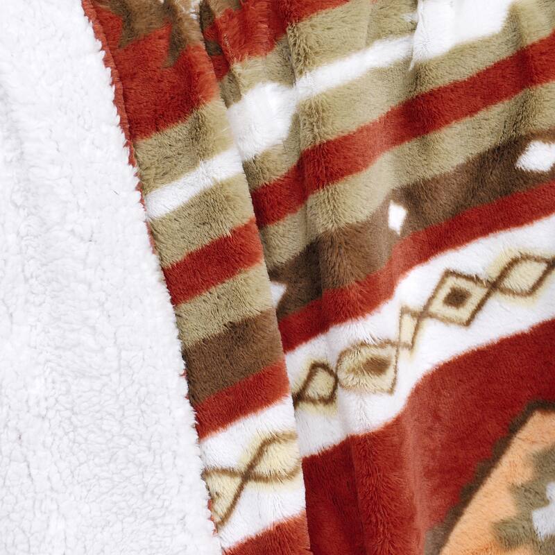 Fauxfur Southwest Throw with Sherpa Backing