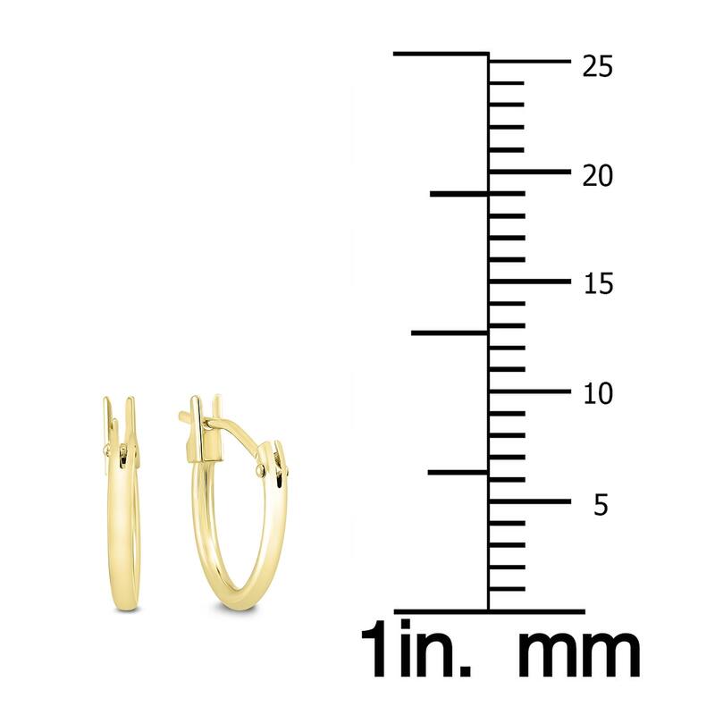 Marquee Jewels 10MM Huggie Hoop Earrings in 14K Yellow Gold
