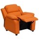 preview thumbnail 105 of 106, Deluxe Padded Contemporary Kids Recliner with Storage Arms