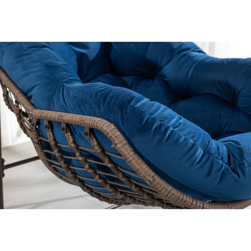 37.2" Rocking Chair with Steel Frame