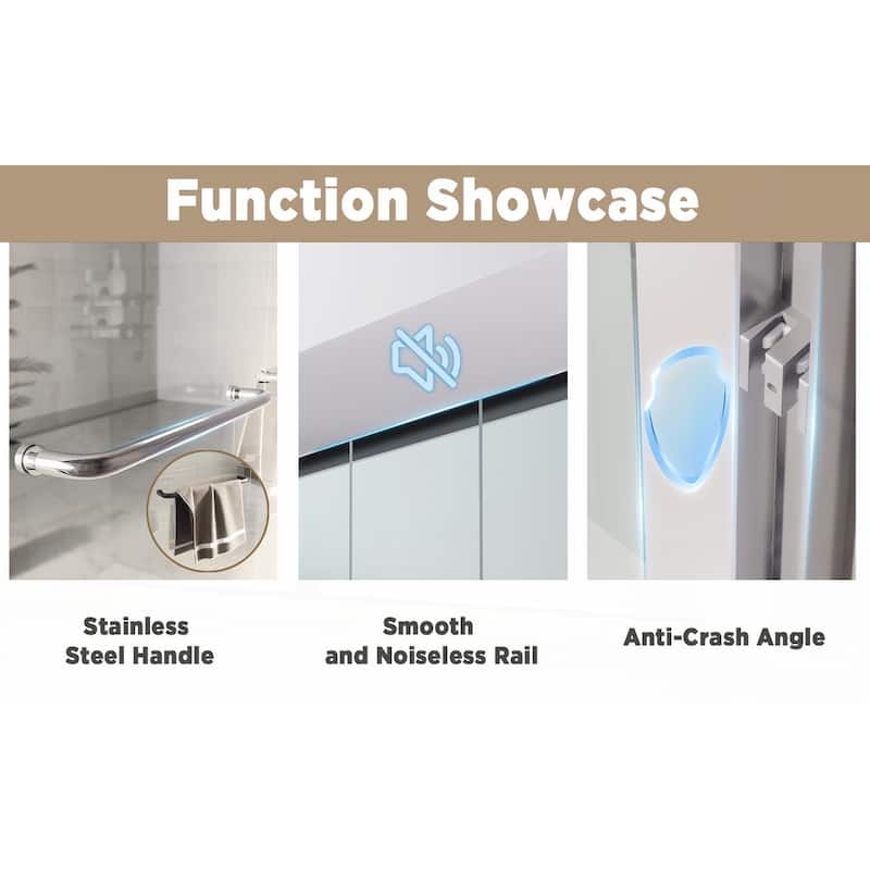 Premium Double Sliding Shower Door with Advanced Safety Features and Stylish Design