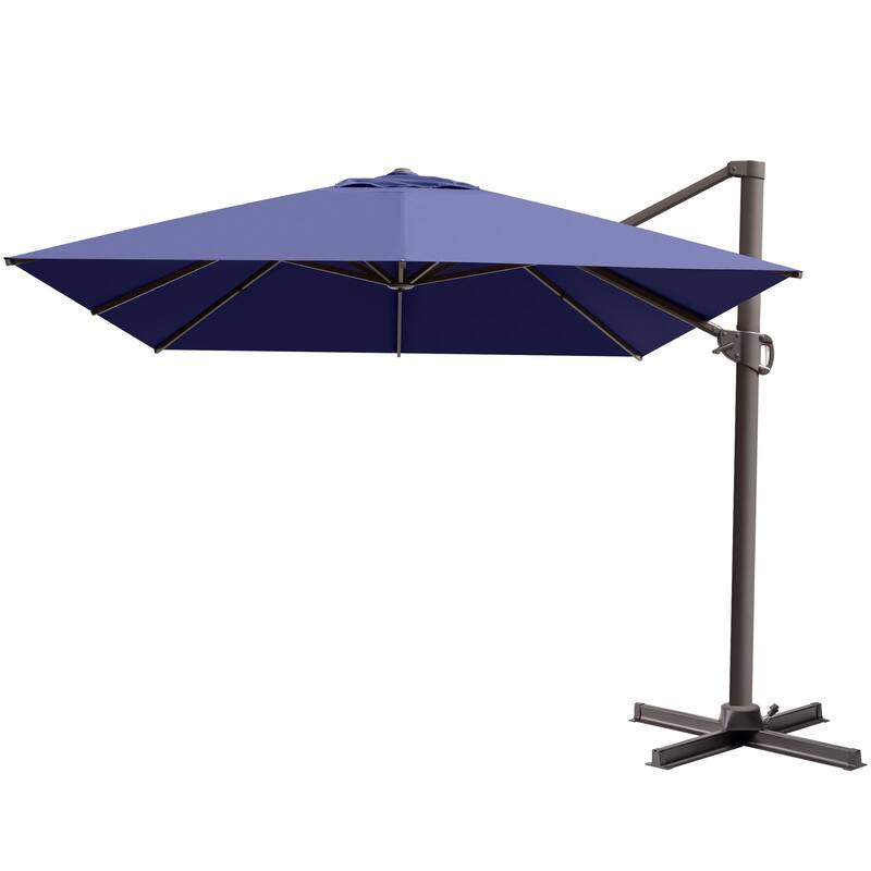 10x12.5 FT Outdoor Patio Cantilever Umbrella 360 Degree Rotation