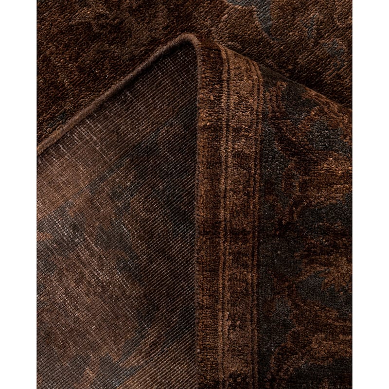 Overdyed One-of-a-Kind Hand-Knotted Area Rug - Brown - 4' 2" x 6' 1"