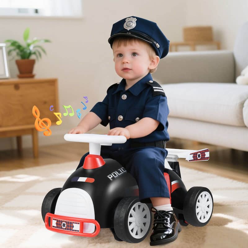 Costway Kids Ride On Push Car with Music Under-Seat Storage Universal