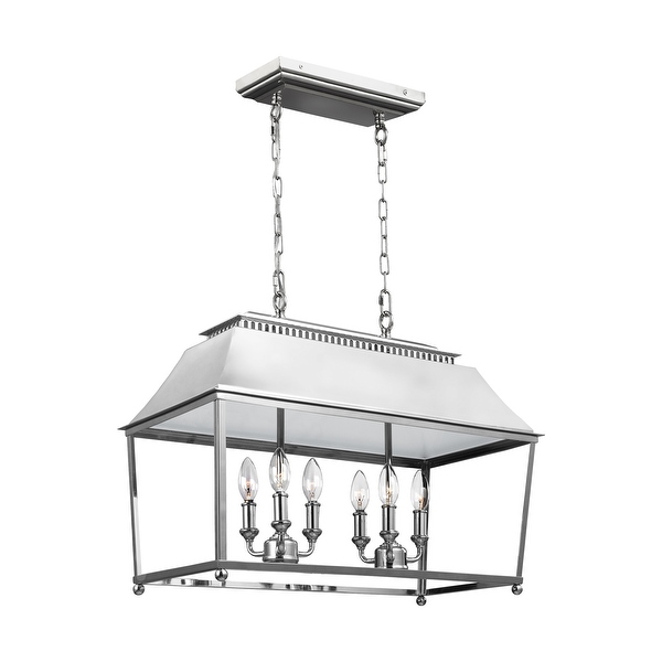 Feiss F3105 6 Galloway 6 Light 26 Wide Linear Chandelier Bed Bath Beyond 22059754