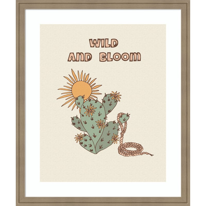 Wild a Bloom by Olena Kovalova Wood Framed Wall Art Print