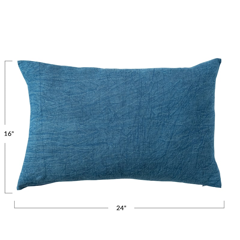 Stonewashed Linen Lumbar Pillow