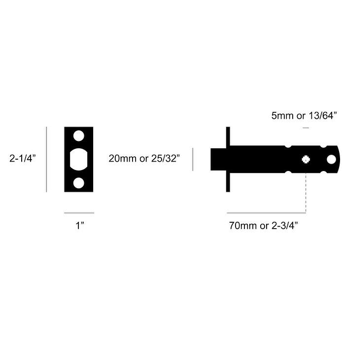 Buster + Punch NDT-351731 Tubular Privacy Deadbolt Door Latch Only for