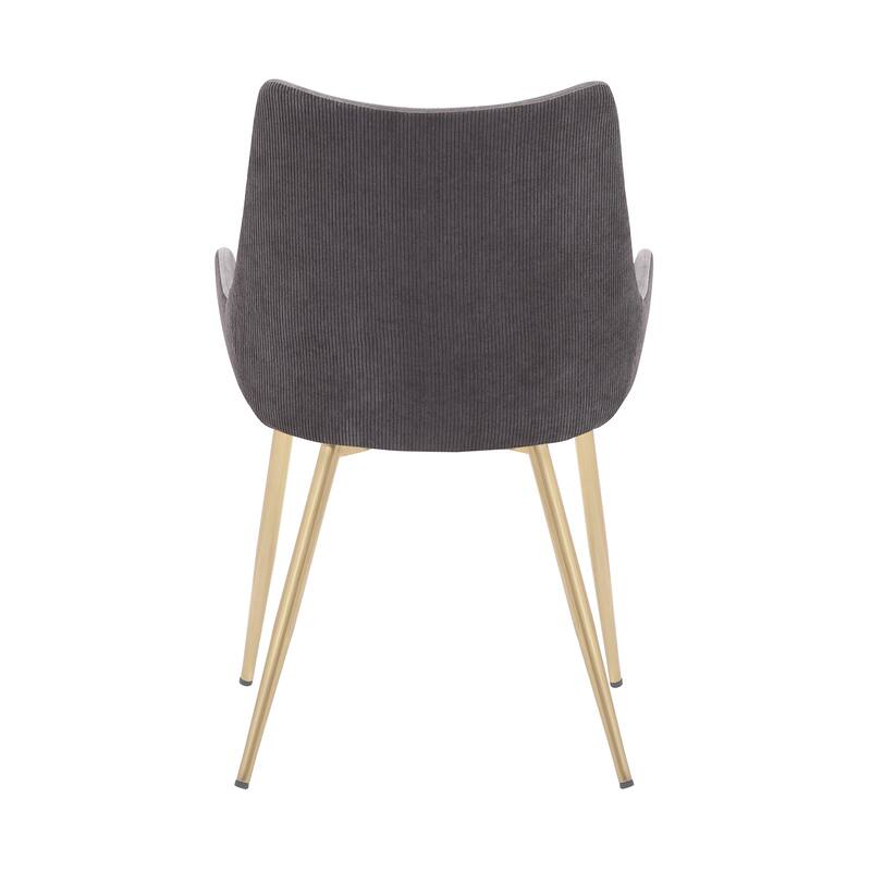 Avery Upholstered Dining Chair with Gold Legs