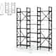 Large Triple Wide 5-Shelf Etagere Bookcase