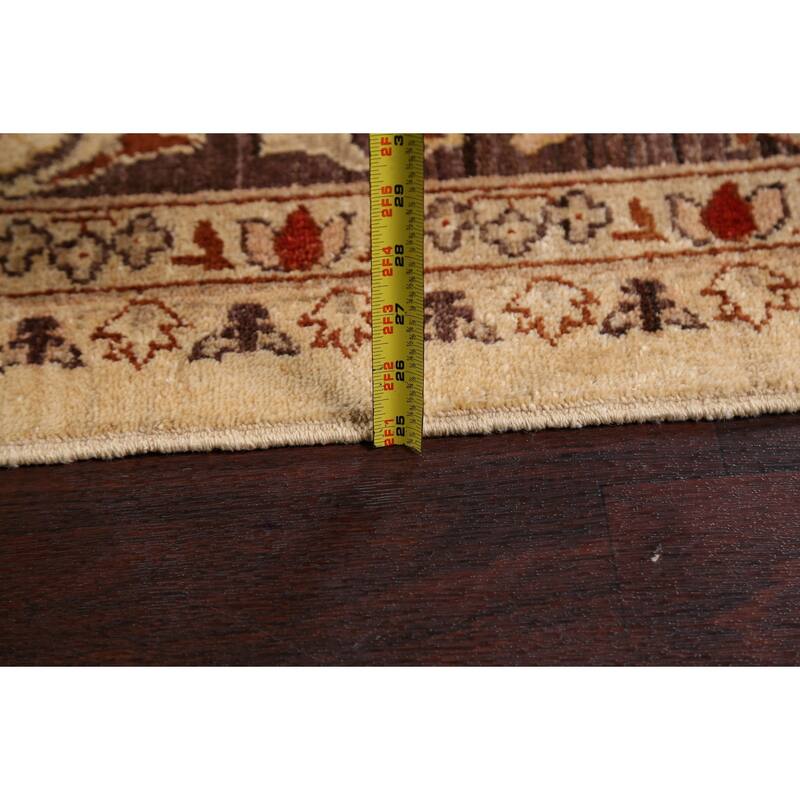 Floral Peshawar Oriental Area Rug Handmade Traditional Wool Carpet - 8'2" x 9'10"