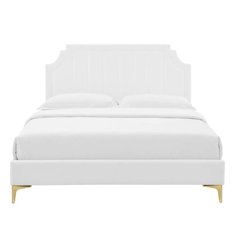 Sienna Performance Velvet Queen Platform Bed