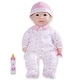 preview thumbnail 1 of 4, JC Toys La Baby Soft 16" Baby Doll, Pink with Pacifier, Asian Multi - Kids