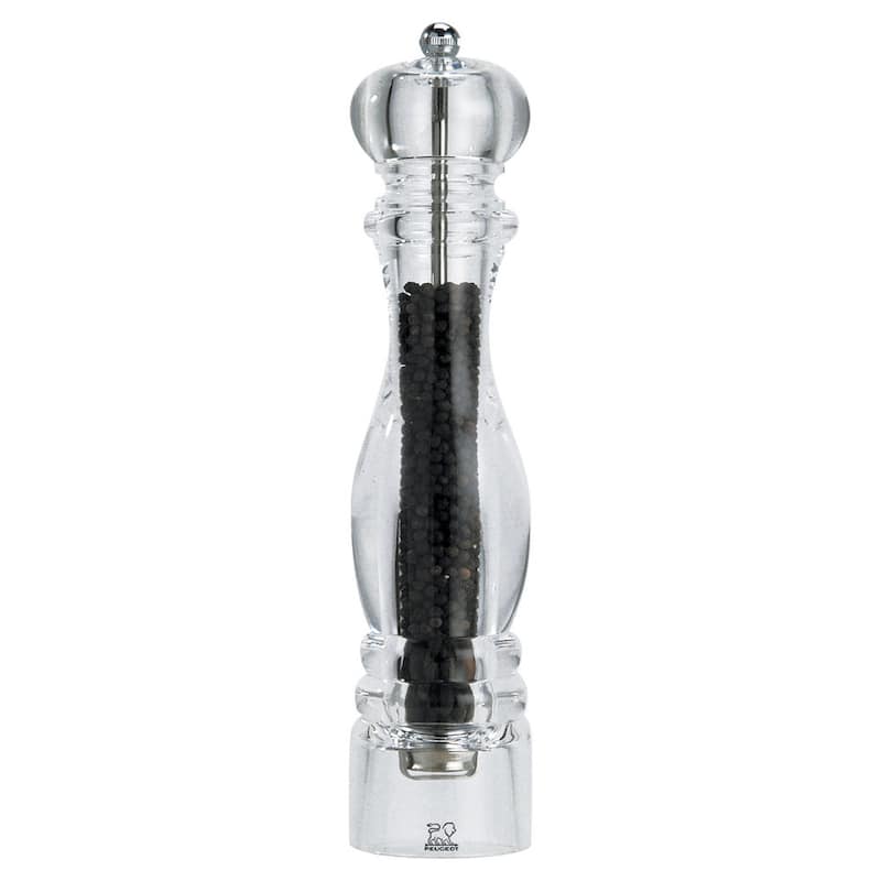 Peugeot Nancy 12 Inch Pepper Mill, Acrylic - Clear