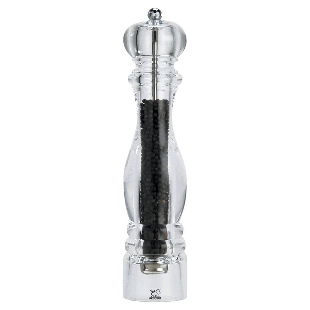 Peugeot Nancy 12 Inch Pepper Mill, Acrylic - Clear