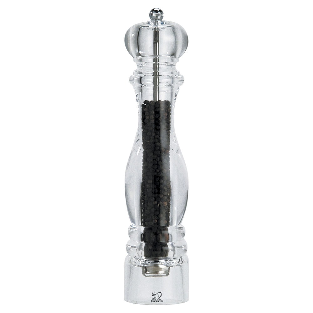 Peugeot Nancy 12 Inch Pepper Mill, Acrylic - Clear