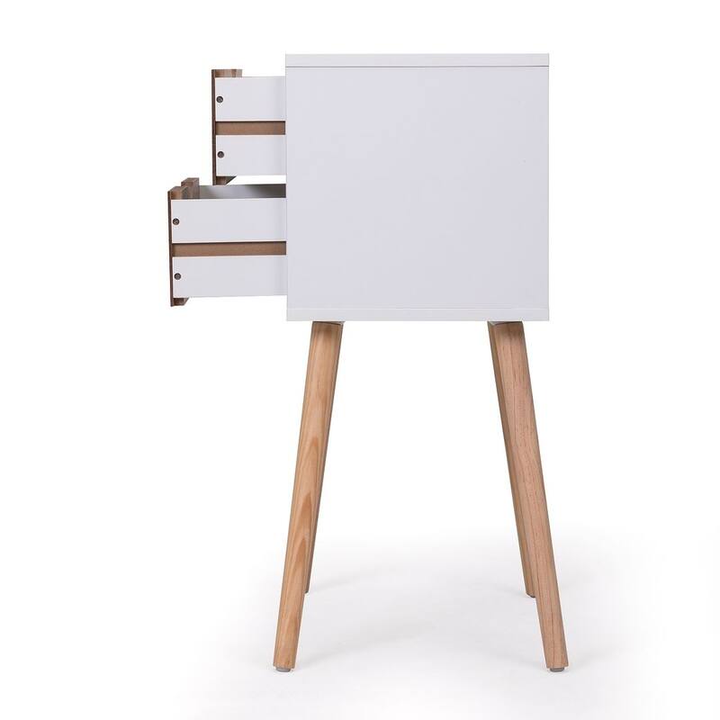 Set of 2 Modern Nightstand with 2 Drawers