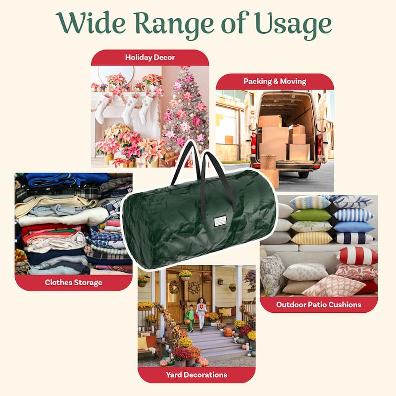 Christmas Tree Storage Bag for 12-Foot Artificial Trees Elf Stor (Green)