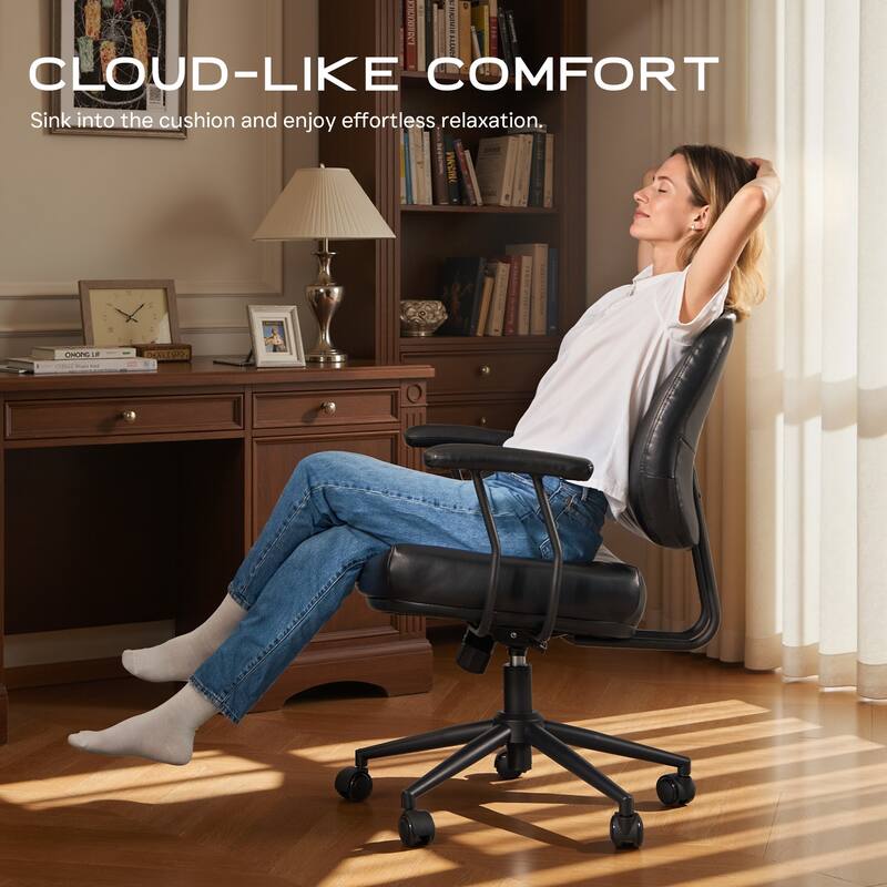 OVIOS Ergonomic PU Office Swivel Chair