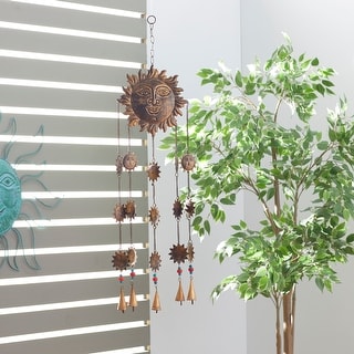 Stunning Metal Glass Sun Wind Chime
