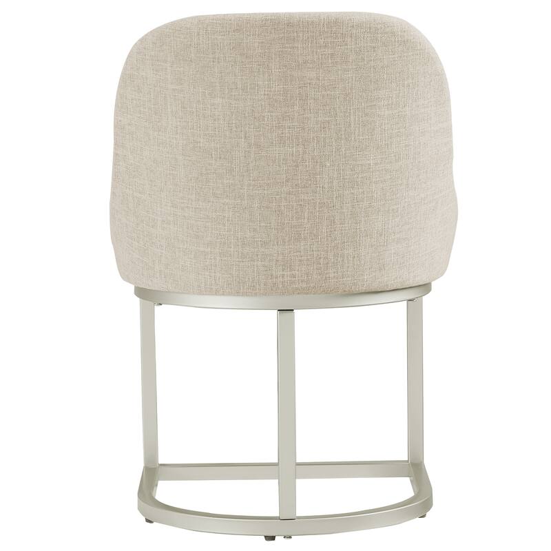 Leick Home Barrelback Dining Chair with Metal Base Set of 2