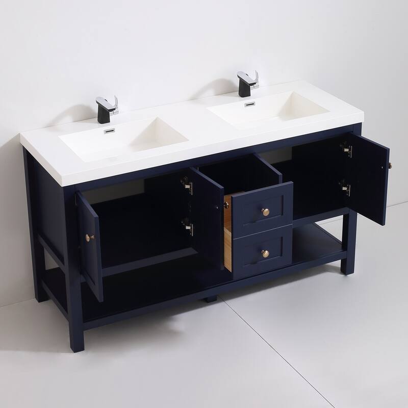 Winslow 60" Double Bathroom Vanity Set