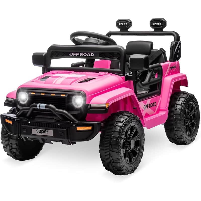 12V Ride On Truck Car - Pink