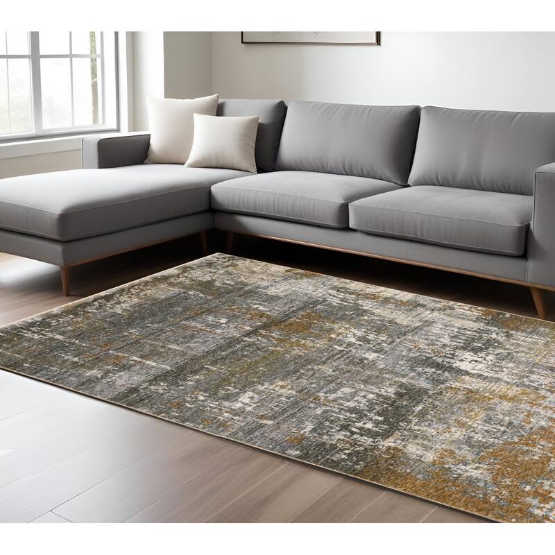 HomeRootsAbstract Modern Rectangle Area Rug - 116.54' X '78.74' X '0.24